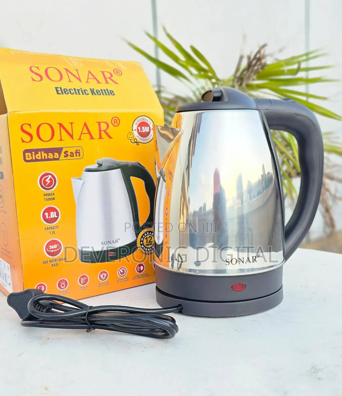 *Sonar 1.8ltrs Stainless Steel Kettle*