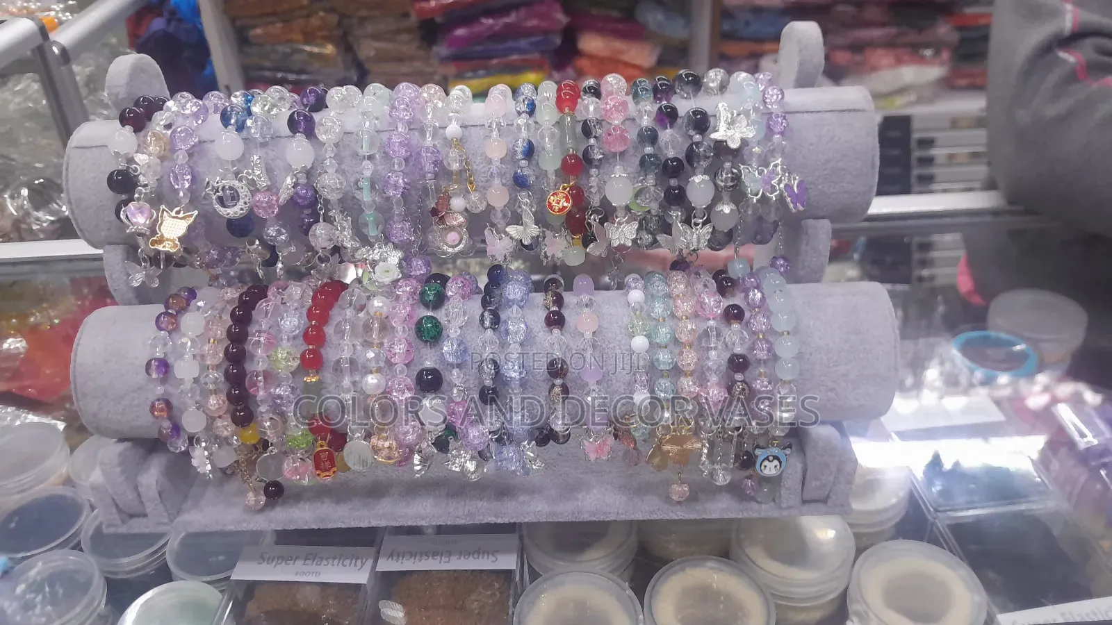Gray Bangle Holder Dispay
