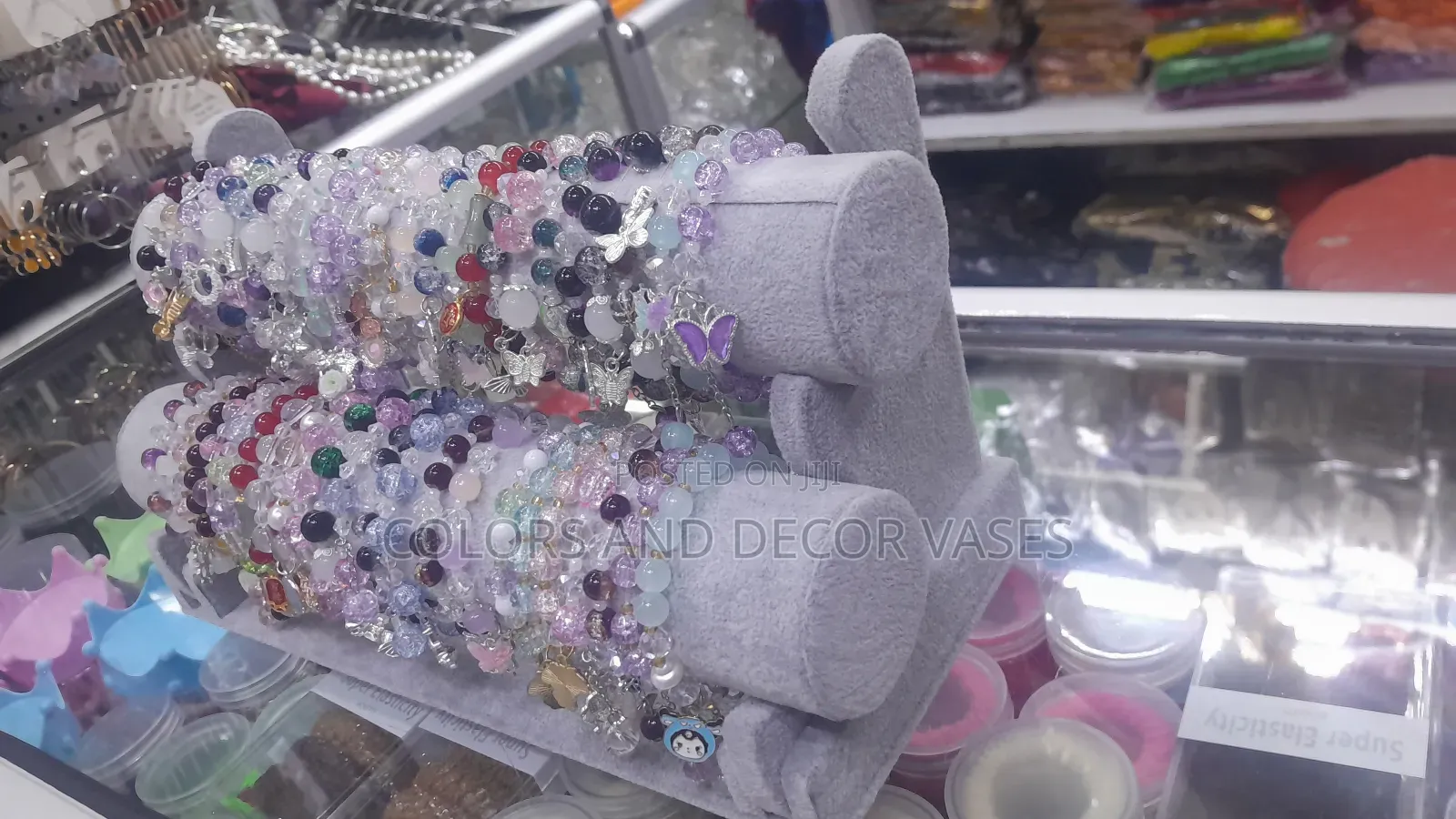 Gray Bangle Holder Dispay