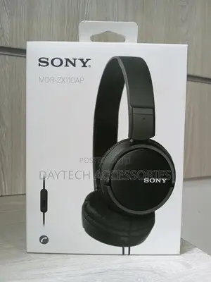 Sony MDR-Zx110ap on-Ear Headphones With Built-in Microphone (Black)
