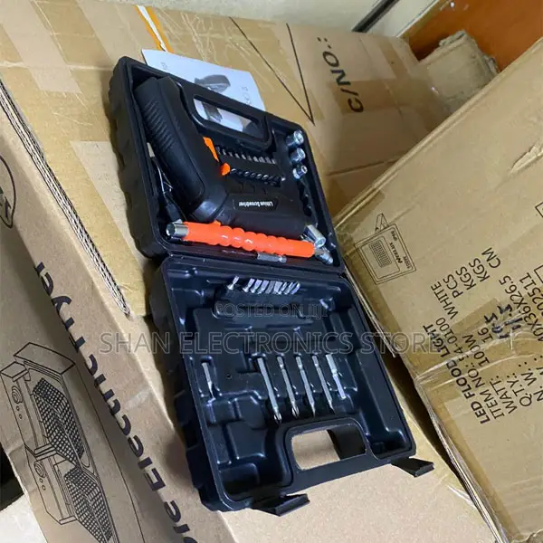 Rechargeable Electric Screwdriver With Tool Case