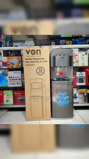 Von Water Dispenser 3 Tap Hot Cold Normal Electric Cooling