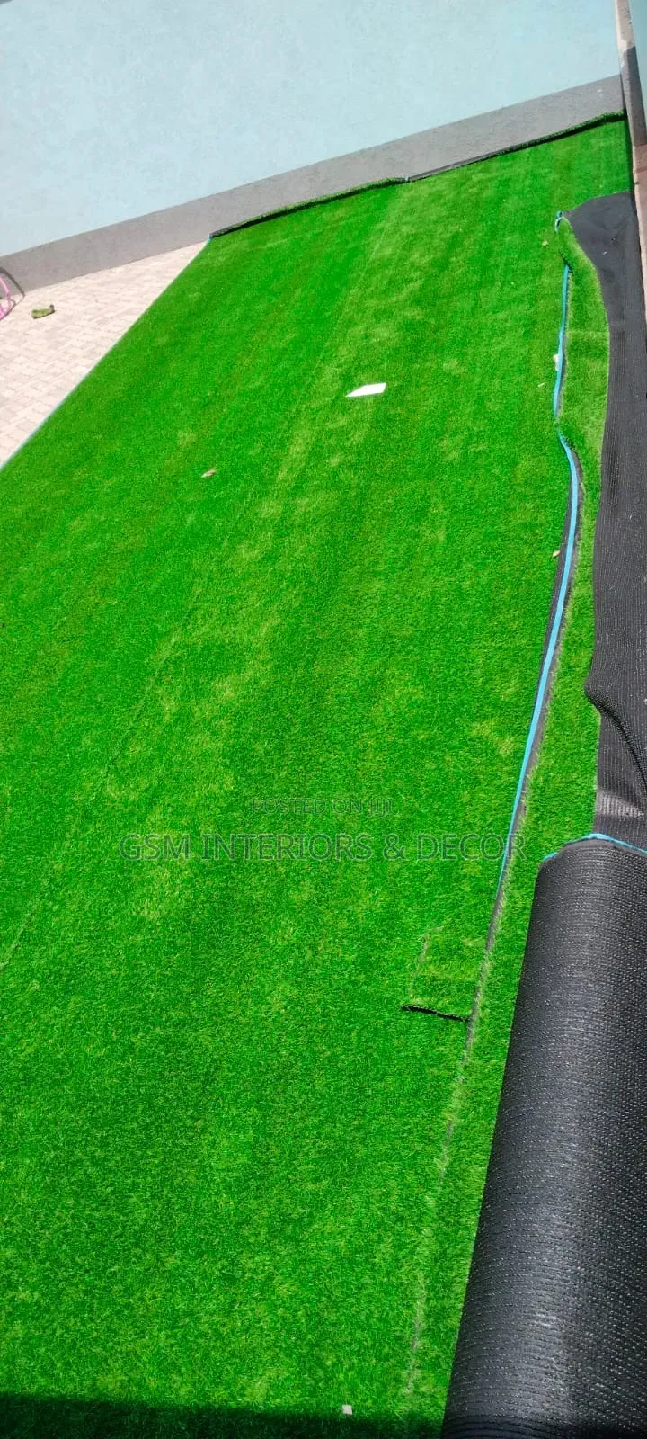 Artificial Green Grass Carpets With Biflaps