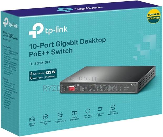 Tp-link Switch Sg1210p 8 Port Poe Switch - main view