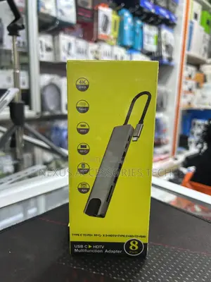 8 in 1 HDTV Hub- Usb-C Phone and Laptop Adapter