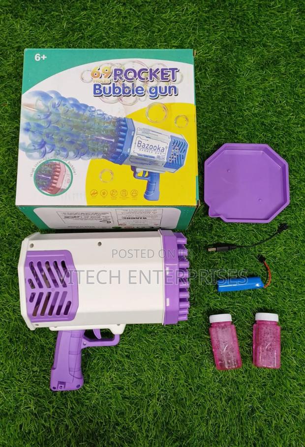 Rechargeable Bazooka 69 Holes Rocket Bubble Gun