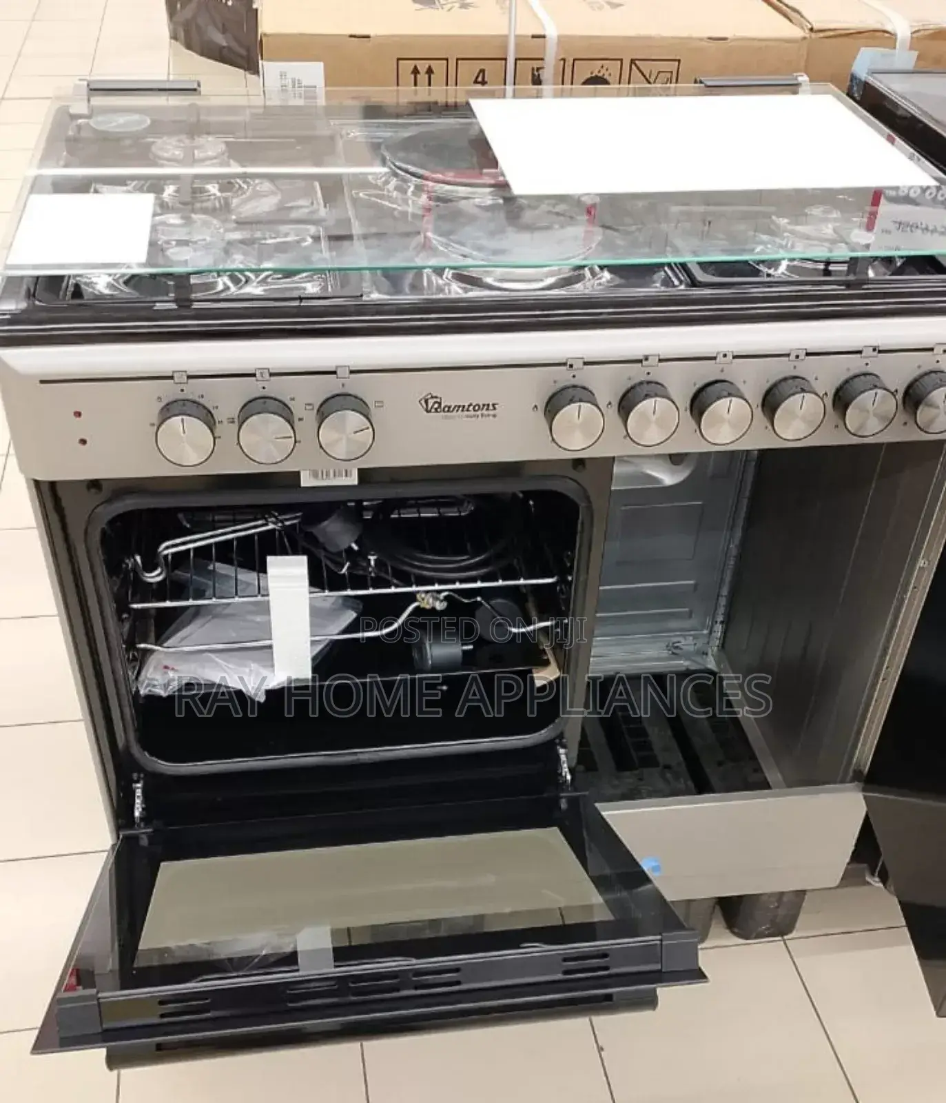Ramtons Rf/496- 60*90 Stainlesssteel Cooker (1yrwrty) Gas Compartment