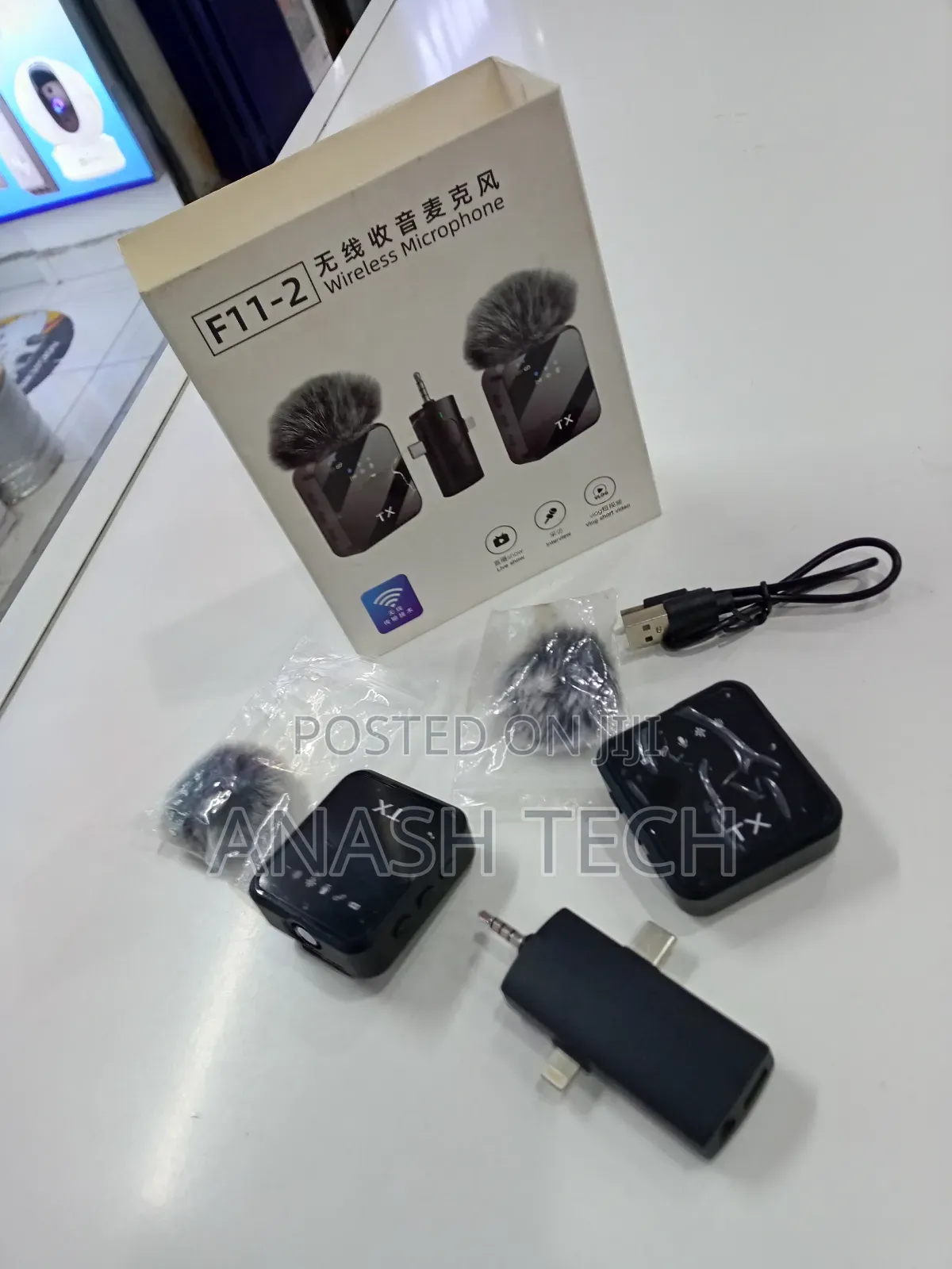 F11-2 Dual Wireless Microphones for Phone Camera