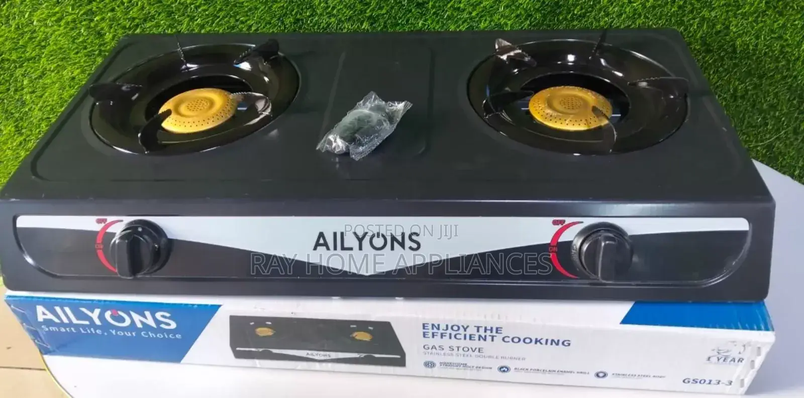 Ailyons Metallic Two Stainless Burner Cooker