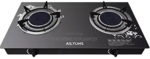 Ailyons 2 Burner Glass Top Gas Cooker Infrared Double Burner