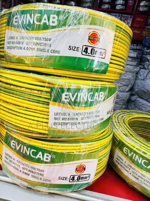 Evincab 4.0mm Single Core Cable 90m(Yellow Green) – High Quality