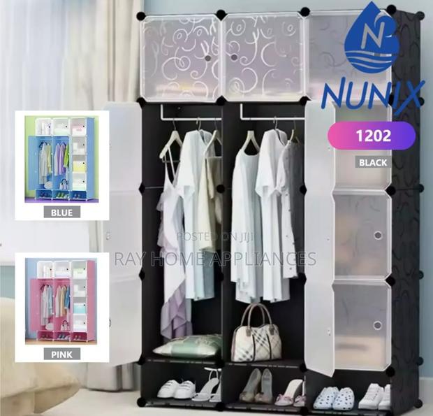 Nunix Portable 3- Column Plastic Wardrobes in Different Colours