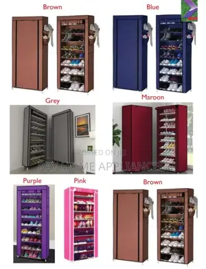 10 Layers Free Standing Shoe Rack Organizer With Cover