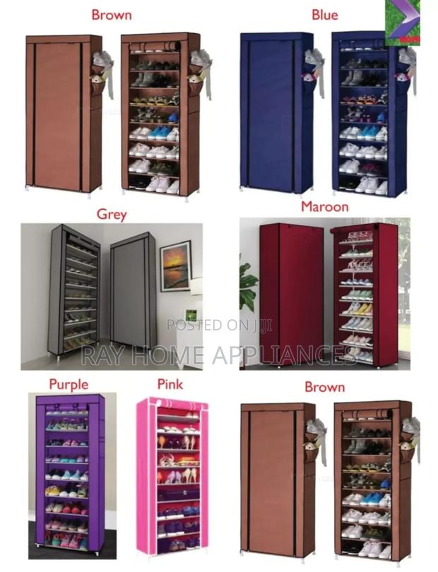10 Layers Free Standing Shoe Rack Organizer With Cover