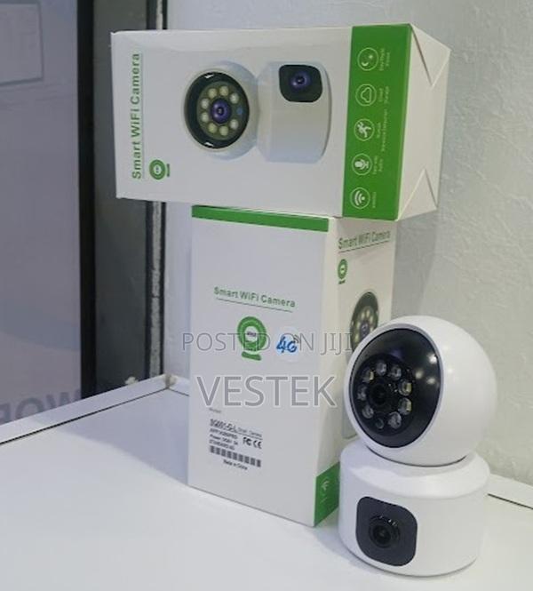 4g Sim Card Dual Lens 4mp Ip Night Vision CCTV Camera 4g Powered
