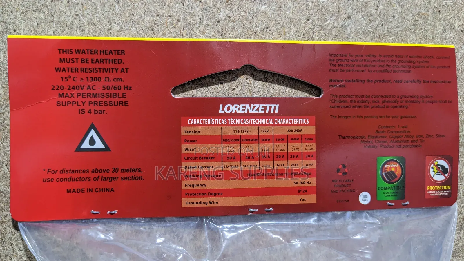 Lorenzetti Maxi Ducha Ultra Instant Shower