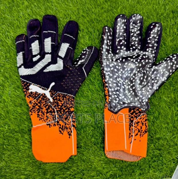 Puma Black X Orange Strike Goalkeeper Gloves