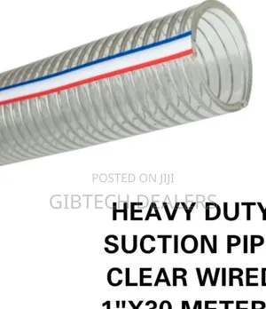 Heavy Duty Sunction Pipe Clear Wired 1 Inch 30m
