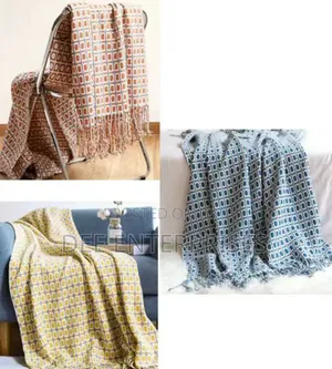 Printed Knitted Throw Blanket