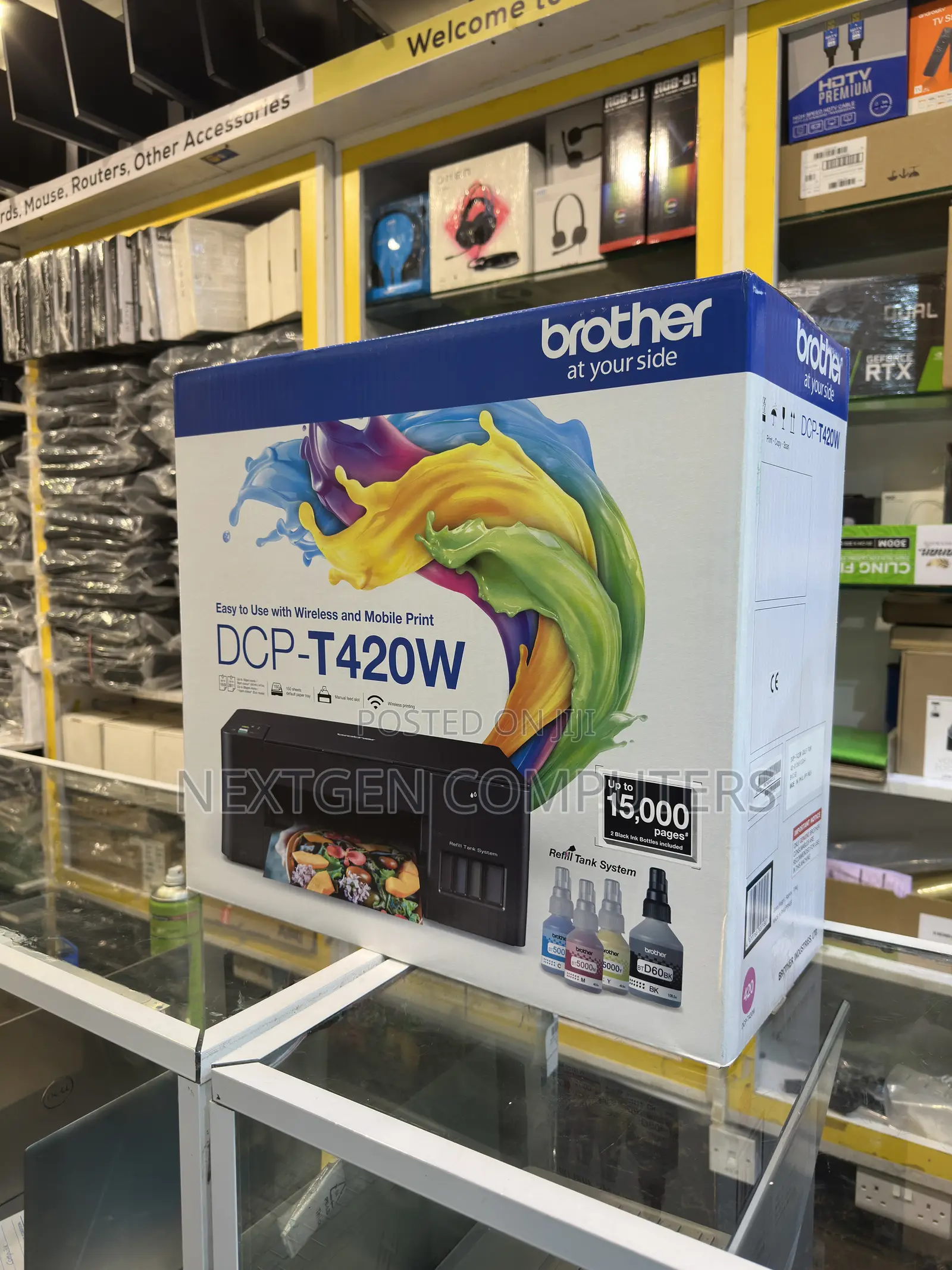 Brother DCP-T420w Wireless and Mobile Print Ink Tank 3-in-1 Printer
