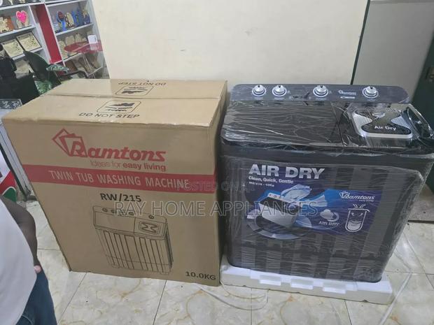 Black Ramtons 10kgs Top Load Twin Tub Washing Machine