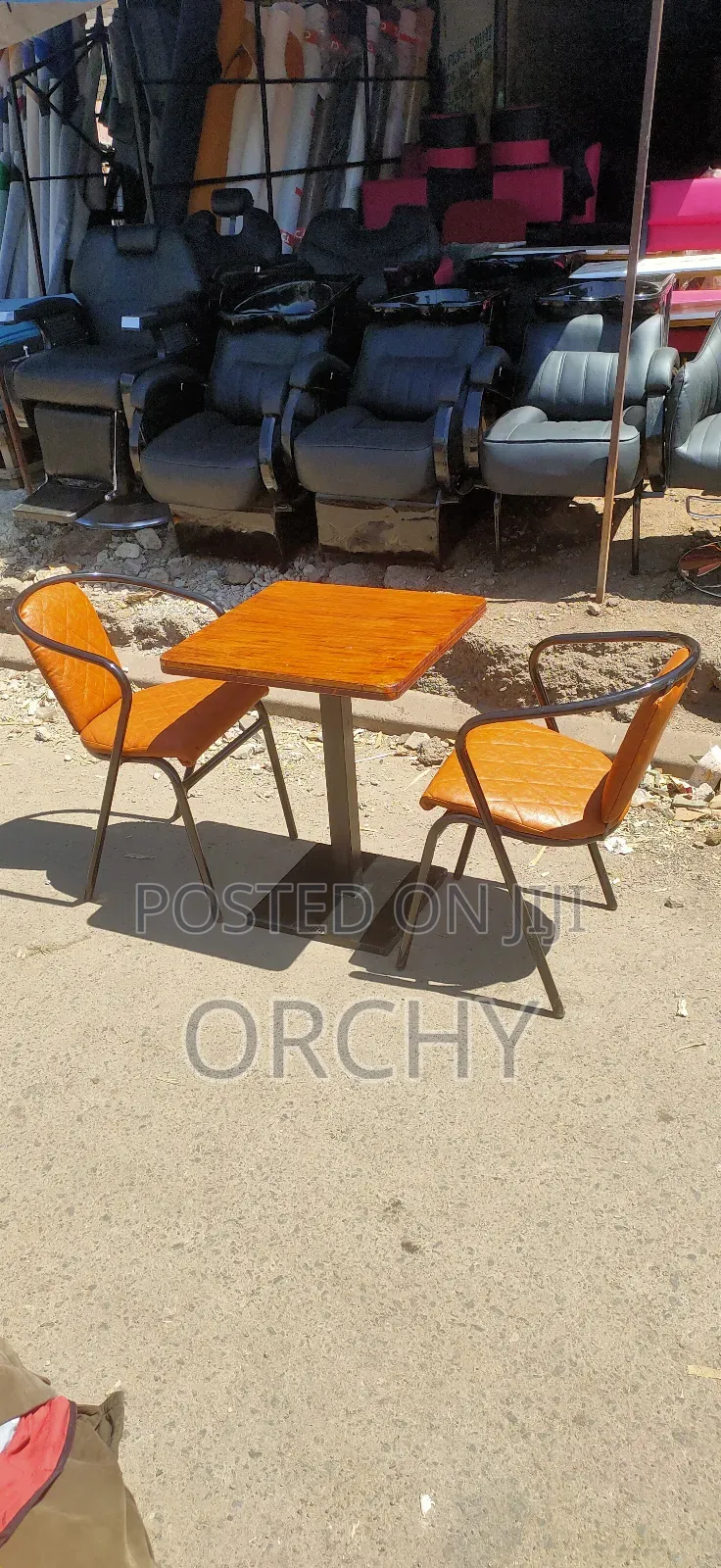 Bar And Restaurant Seats+ Wooden Top Table