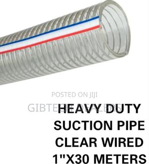 1" by 30m Heavy Duty Sunction Pipe Clear Wired - thumbnail 2