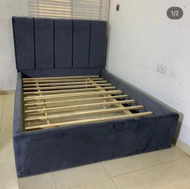 5x6 Upholstered Platform Bed - main view