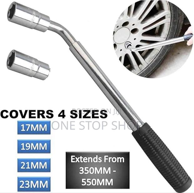 Telescopic Wheel Nut Wrench L Type Covers 4sizes 17/19/21/23mm - main view