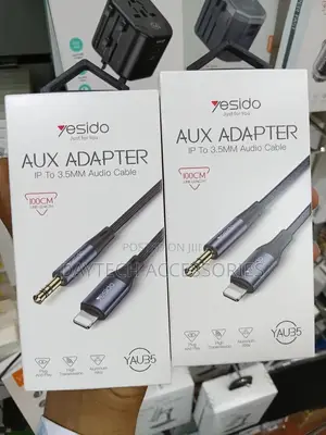 Yesido Lightning to 3.5mm Aux Cable - Black