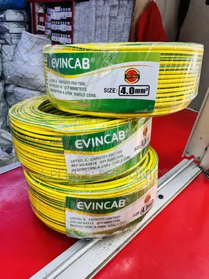 Evincab 4.0mm Single Core Cable 90m(Yellow Green)-Electricians’ Choice
