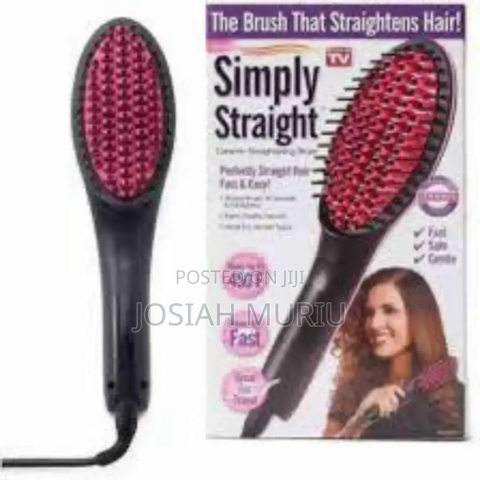 Simply Straight Ceramic Hair Straightening Brush.