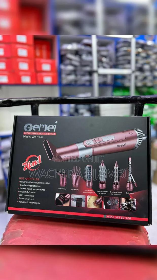Gemei 7-in-1 Professional Hot Air Styler, Model Gm-4831.