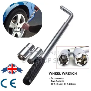 L Type Telescopic Wheel Nut Wrench Socket Tyre Spanner 17/19/21/23mm