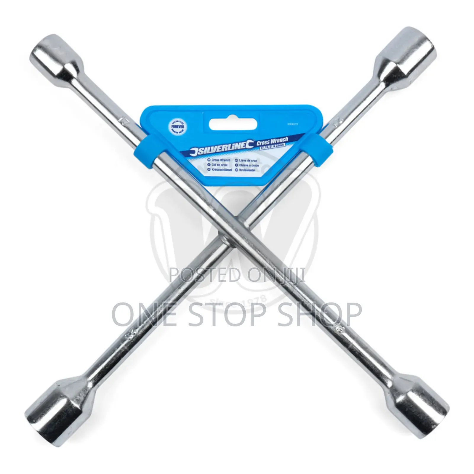 Lug Wrench 4way Universal Car Tire Changing Spanner 17/19/21/23mm