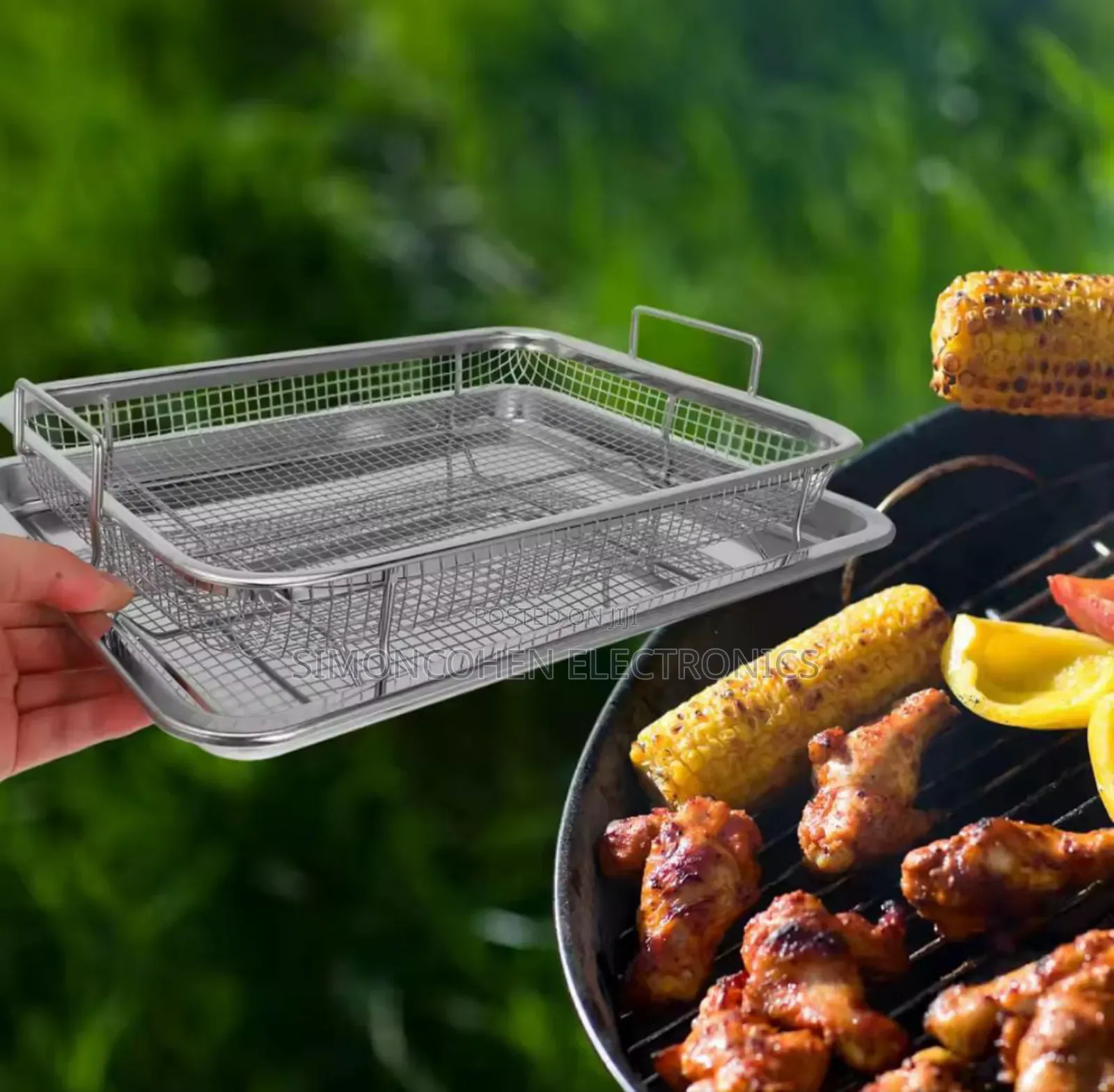 Heat Resistant Stainless Steel French Fries Basket + Tray