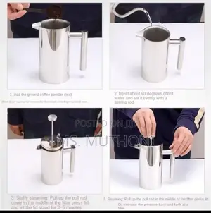 1l Double-Wall Stainless Steel French Press Coffee Maker.