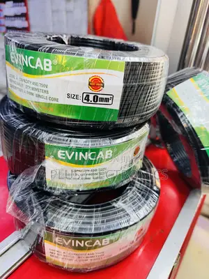 Evincab 4.0mm Single Core Cable 90m(Black) – High-Quality