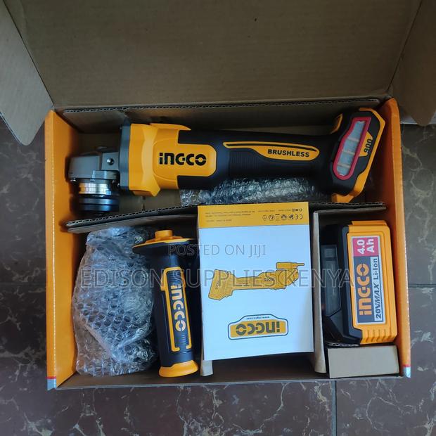Ingco Cordless Angle Grinder 20v 4.0ah Battery Rechargeable - thumbnail 4