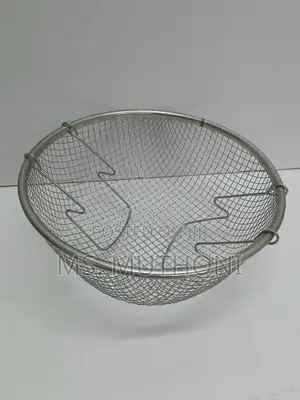 Round Stainless Steel Deep Fry Basket.