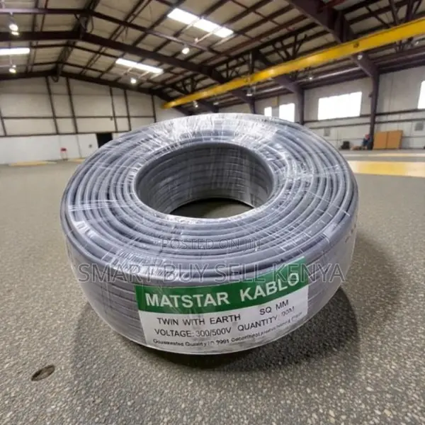 High Durability 1.5mm 90m Twin With Earth Flat Cable
