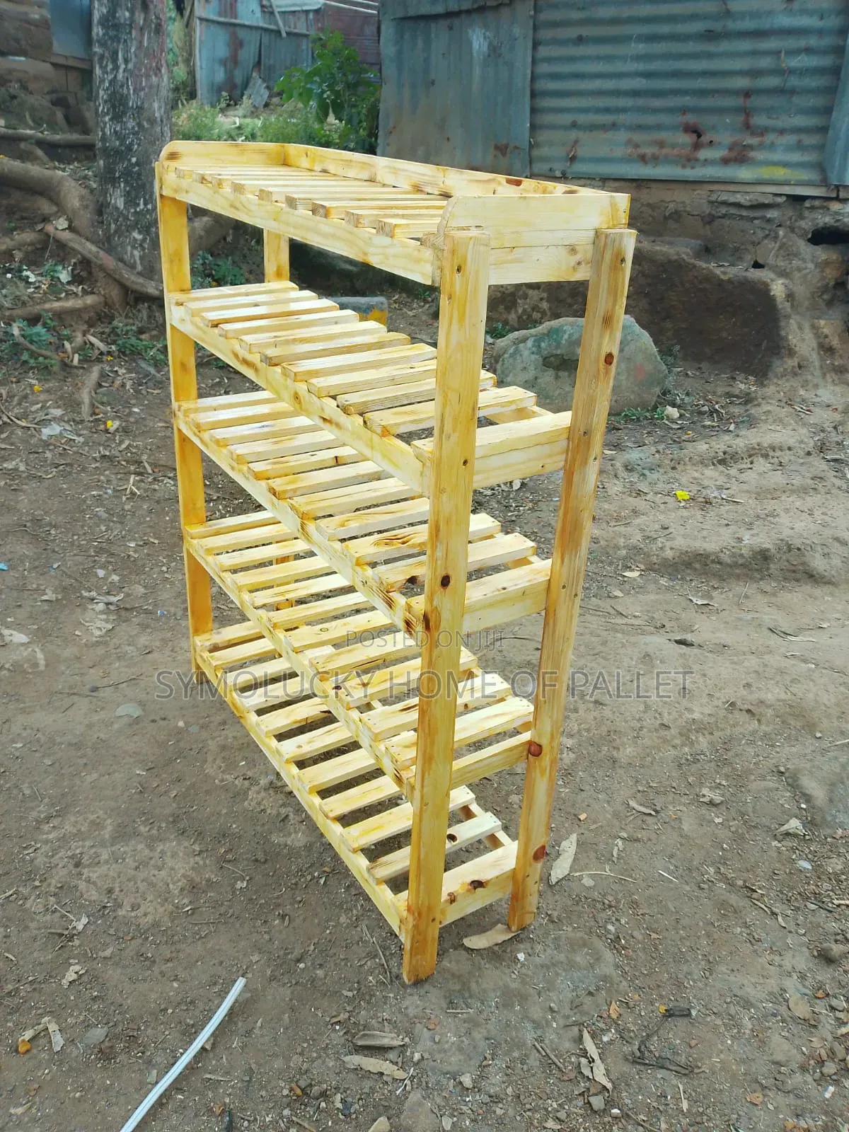 White Shoes Rack. Pallet Designed