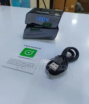 Remote Space Monitoring Wifi Table Clock Hidden Spy Camera System