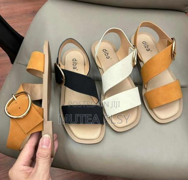 Black,White Brawn Quality Fancy Sandals - main view