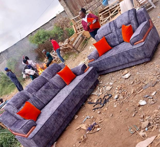 Luxury Velvet Sofa Set 5 Seater - main view