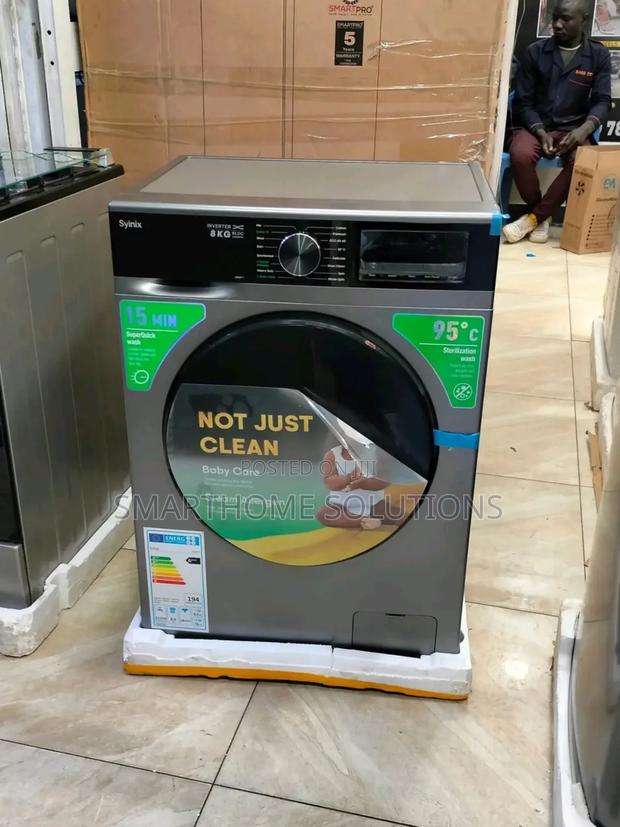 Syinix 8kgs Front Load Wash And Spin Washing Machine - main view