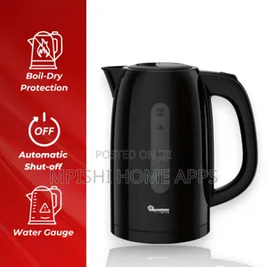 Cordless Electric Kettle 1.7 Liters Black- Rm/766