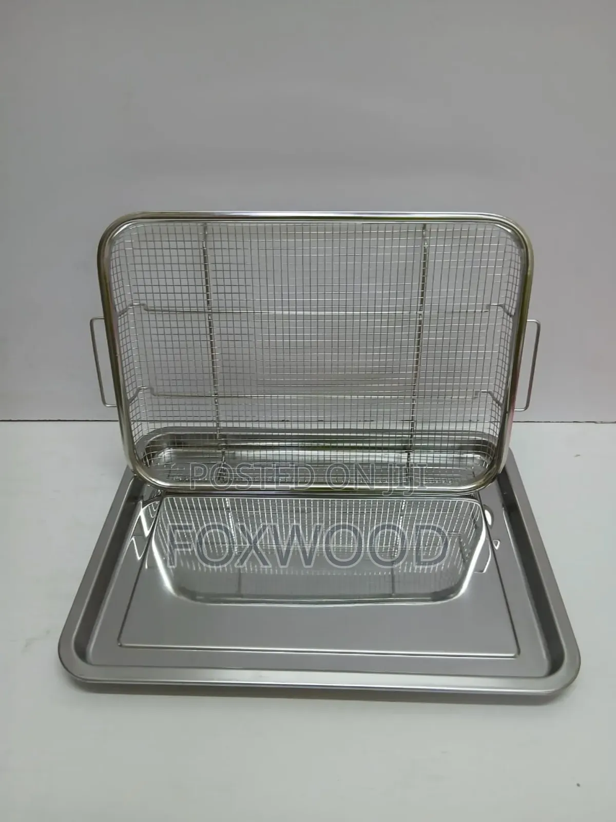 Stainless Steel Air Fryer Basket and Tray Set