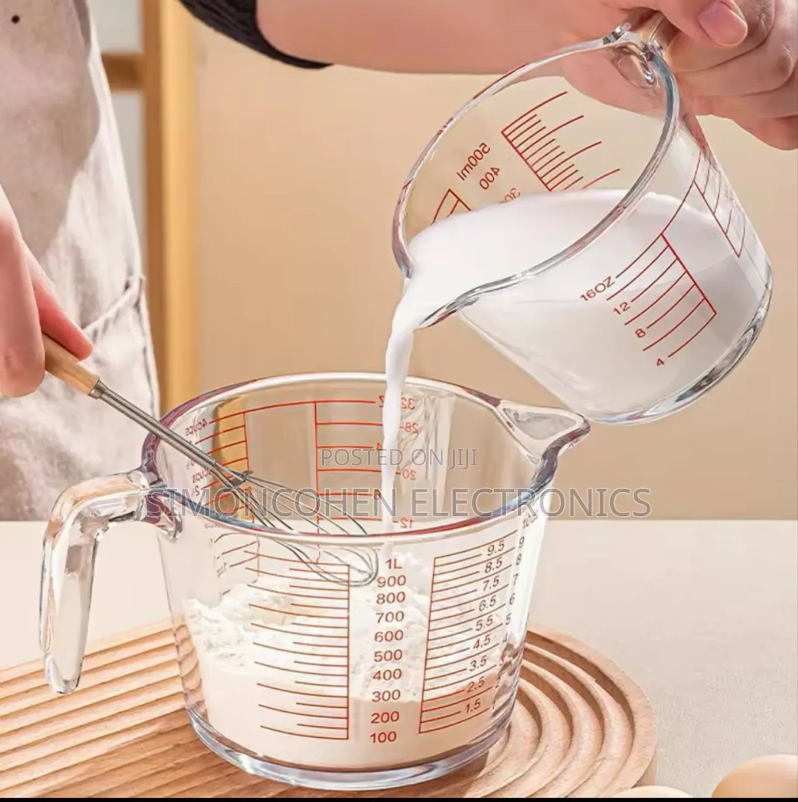 1000ml Glass Measuring Cup With Scale And Handle