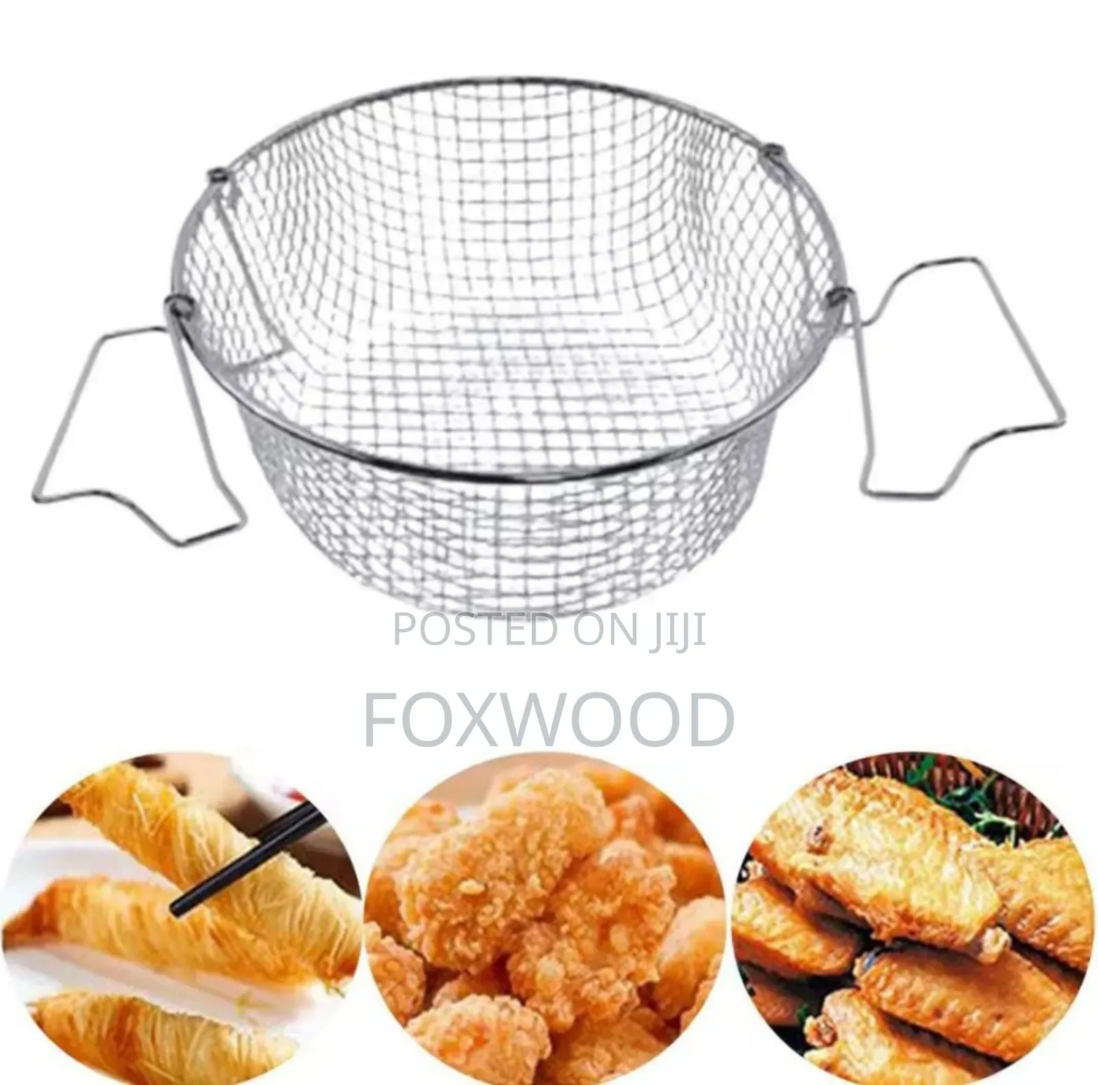 Stainless Steel Deep Frying Basket Sieve Available